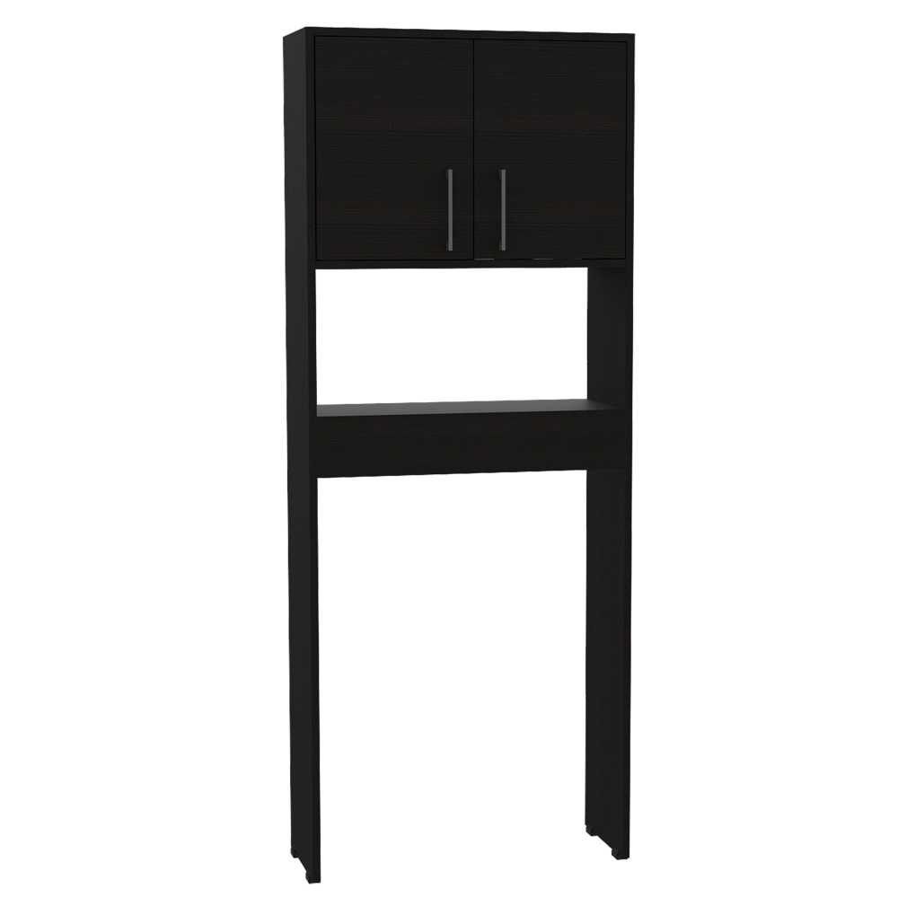 Ahorrador de Espacio para Baño Barcelona Wengue 63x160cm sin Cajones y con Un Entrepaño - Gabinetes | Bylmo