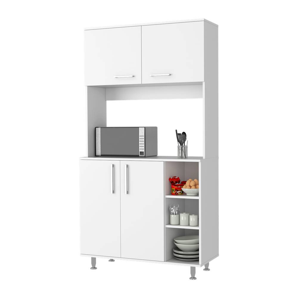 Alacena Tuhome Blanco 95x180cm con Cuatro Puertas - Muebles Organizadores | Bylmo