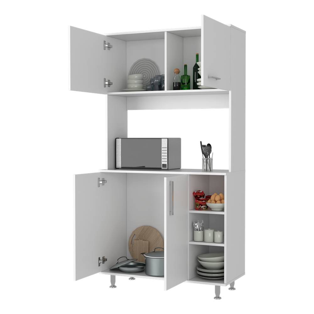 Alacena Tuhome Blanco 95x180cm con Cuatro Puertas - Muebles Organizadores | Bylmo