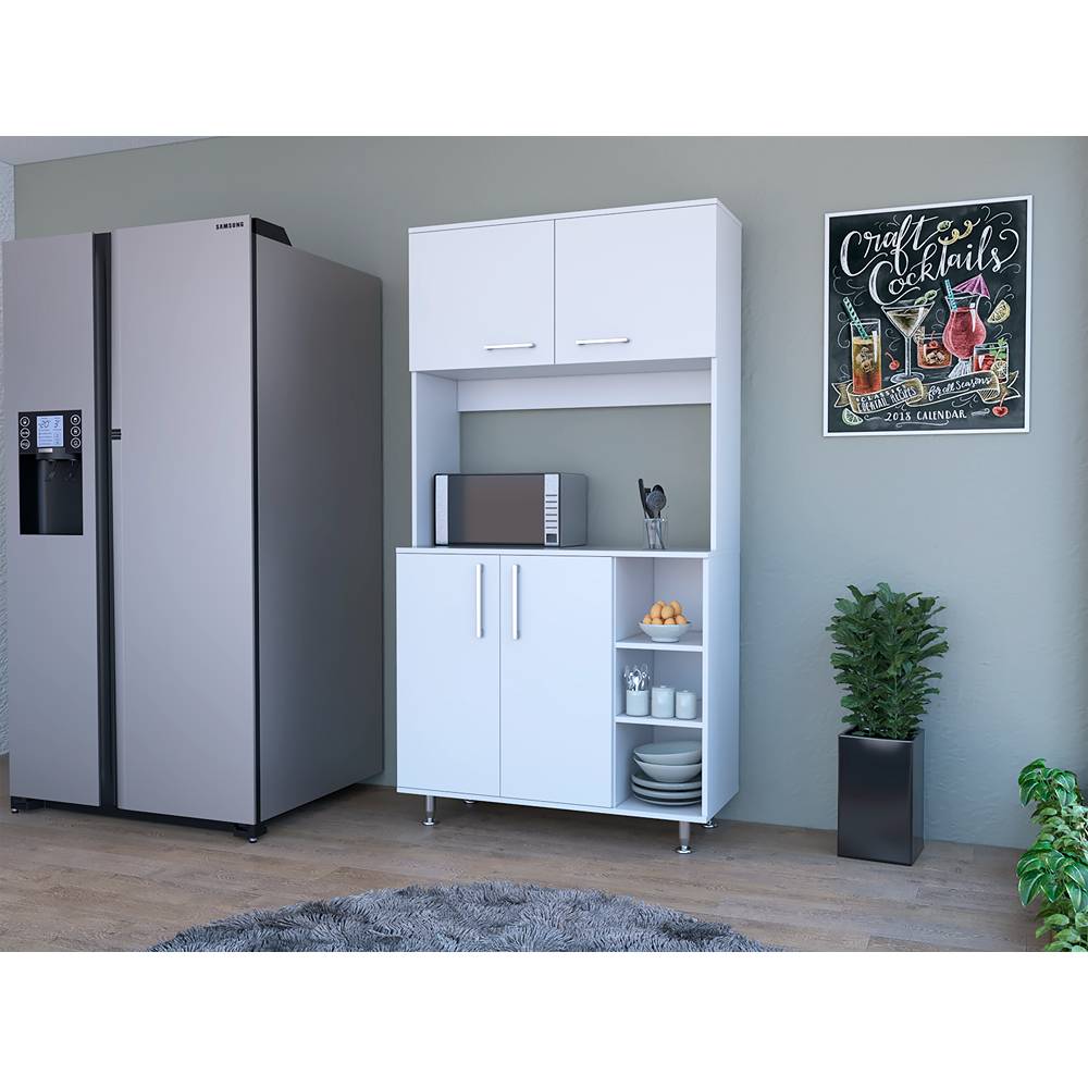 Alacena Tuhome Blanco 95x180cm con Cuatro Puertas - Muebles Organizadores | Bylmo