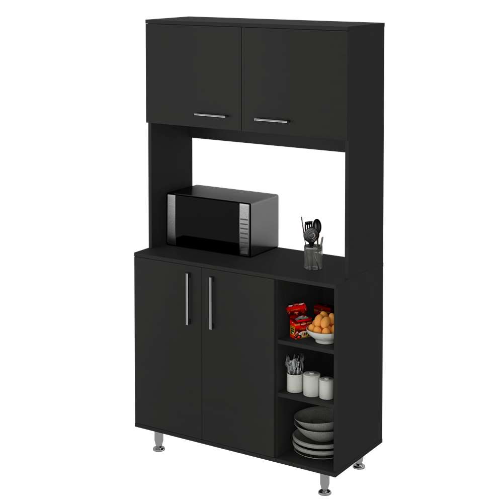 Alacena Sable Wengue 95 cm con Cuatro Puertas - Muebles Organizadores | Bylmo