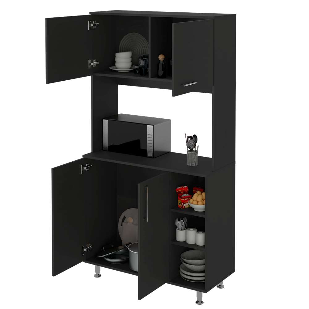 Alacena Sable Wengue 95 cm con Cuatro Puertas - Muebles Organizadores | Bylmo