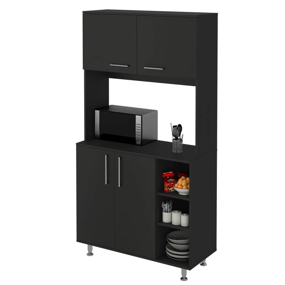 Alacena Sable Plus Wengue 95 cm con Cuatro Puertas - Muebles Organizadores | Bylmo