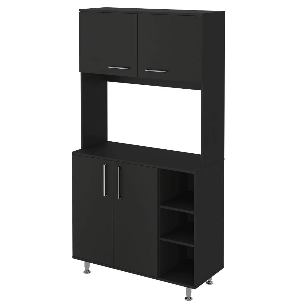 Alacena Sable Plus Wengue 95 cm con Cuatro Puertas - Muebles Organizadores | Bylmo