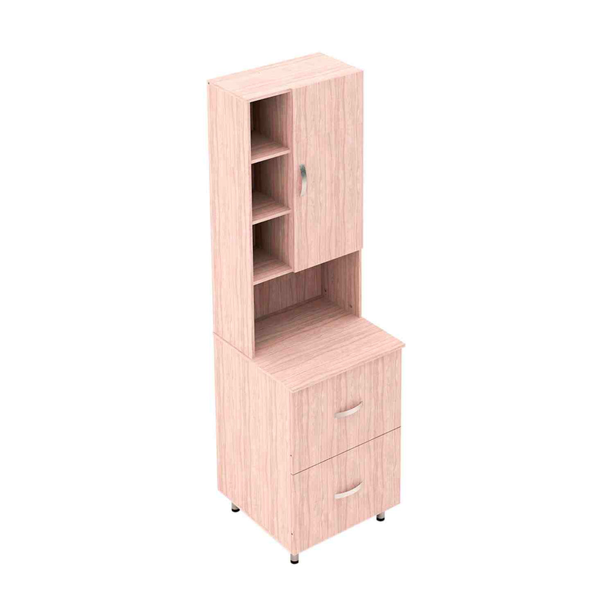 Alacena Ambar Soder Mali 60x212cm con Dos Entrepaños y con Una Puerta - Alacenas y Muebles Microondas | Bylmo