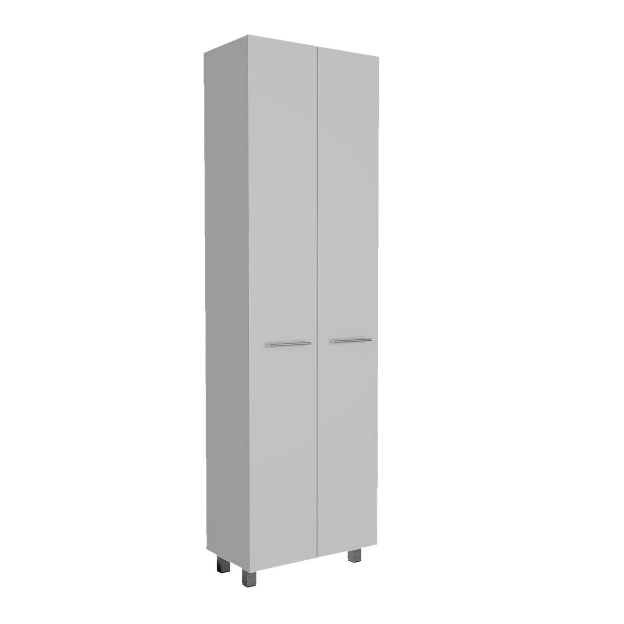Alacena Baleare Blanco 59 cm con Entrepaños y Patas Metálicas - Alacenas y Muebles Microondas | Bylmo