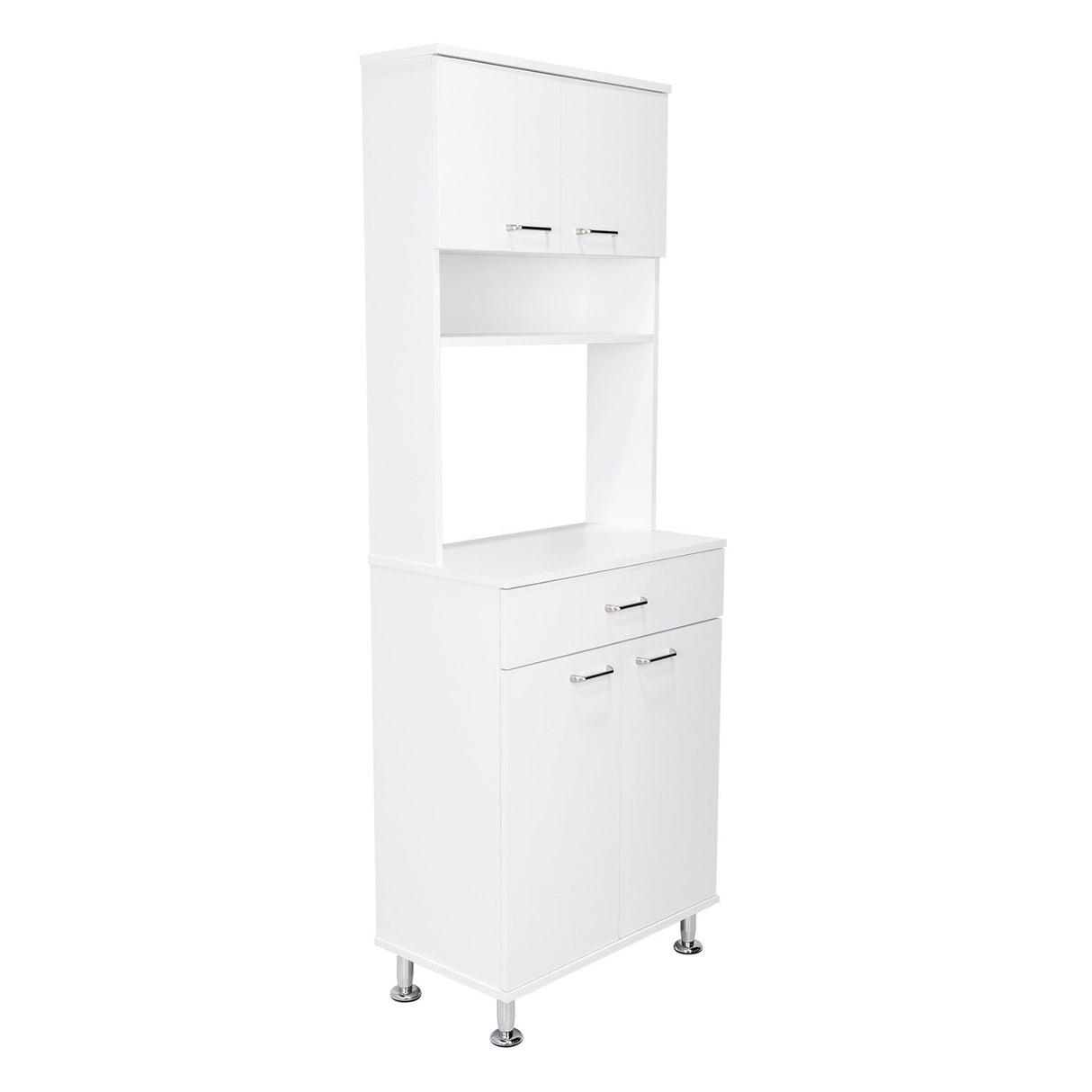 Alacena Della Plus Blanco 60x169cm con Un Entrepaño y con Cuatro Puertas - Alacenas y Muebles Microondas | Bylmo