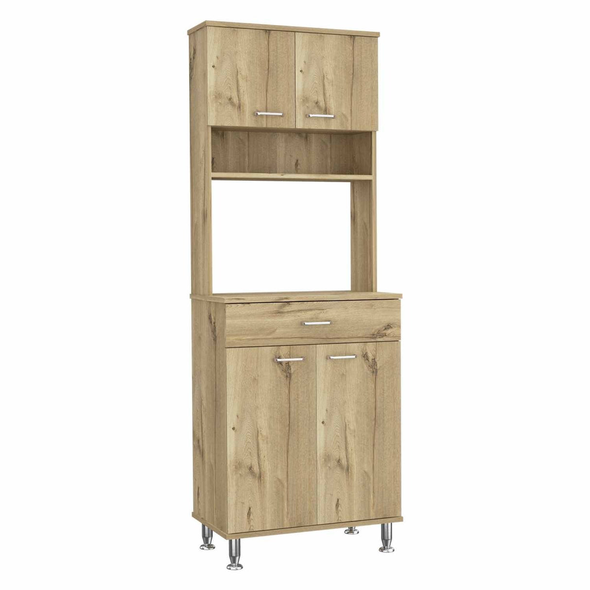 Alacena Della Duna 60 cm Con un Cajón, Entrepaños y Cuatro Puertas - Alacenas y Muebles Microondas | Bylmo