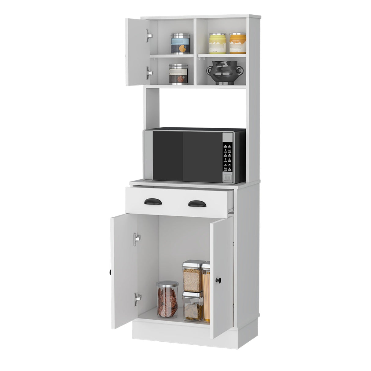 Alacena Z Plus Blanco 60x169cm con Dos Entrepaños y con Tres Puertas - Alacenas y Muebles Microondas | Bylmo