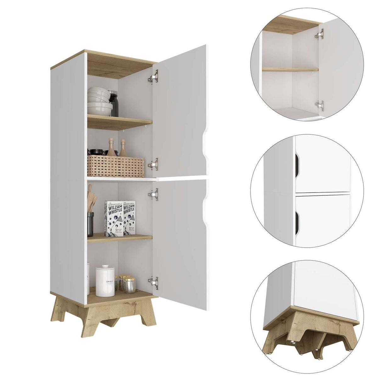 Alacena Z65 Blanco 45 cm con Dos Puertas - Alacenas y Muebles Microondas | Bylmo