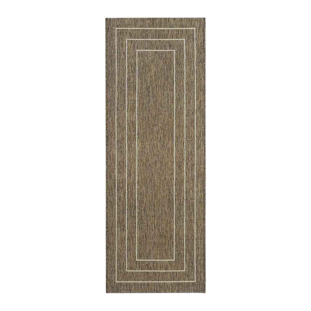 Alfombra Dover 60 cm x 180 cm de Hogar Camel con Rectángulos - Tapetes y Alfombras | Bylmo