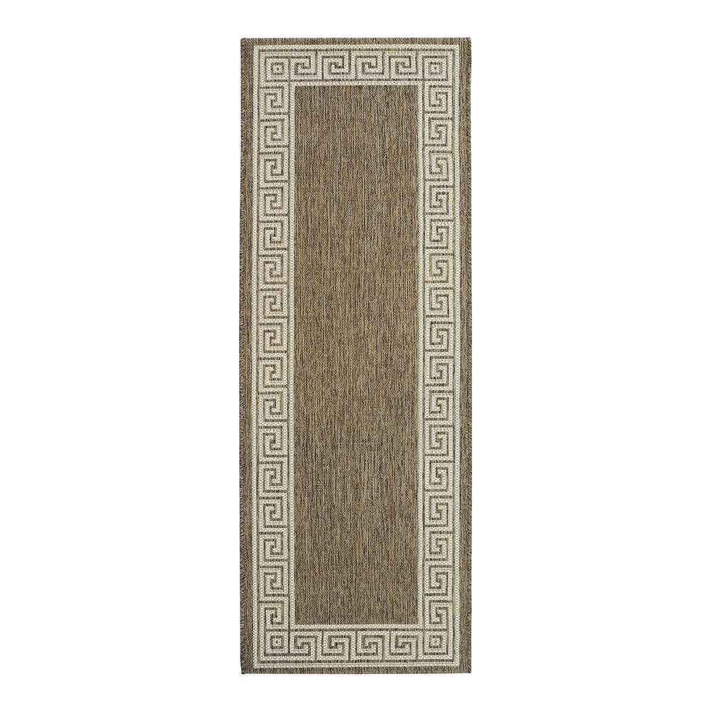 Alfombra Dover 60 cm x 180 cm de Hogar Capucciono con Espirales Cafes y Blancos - Tapetes y Alfombras | Bylmo