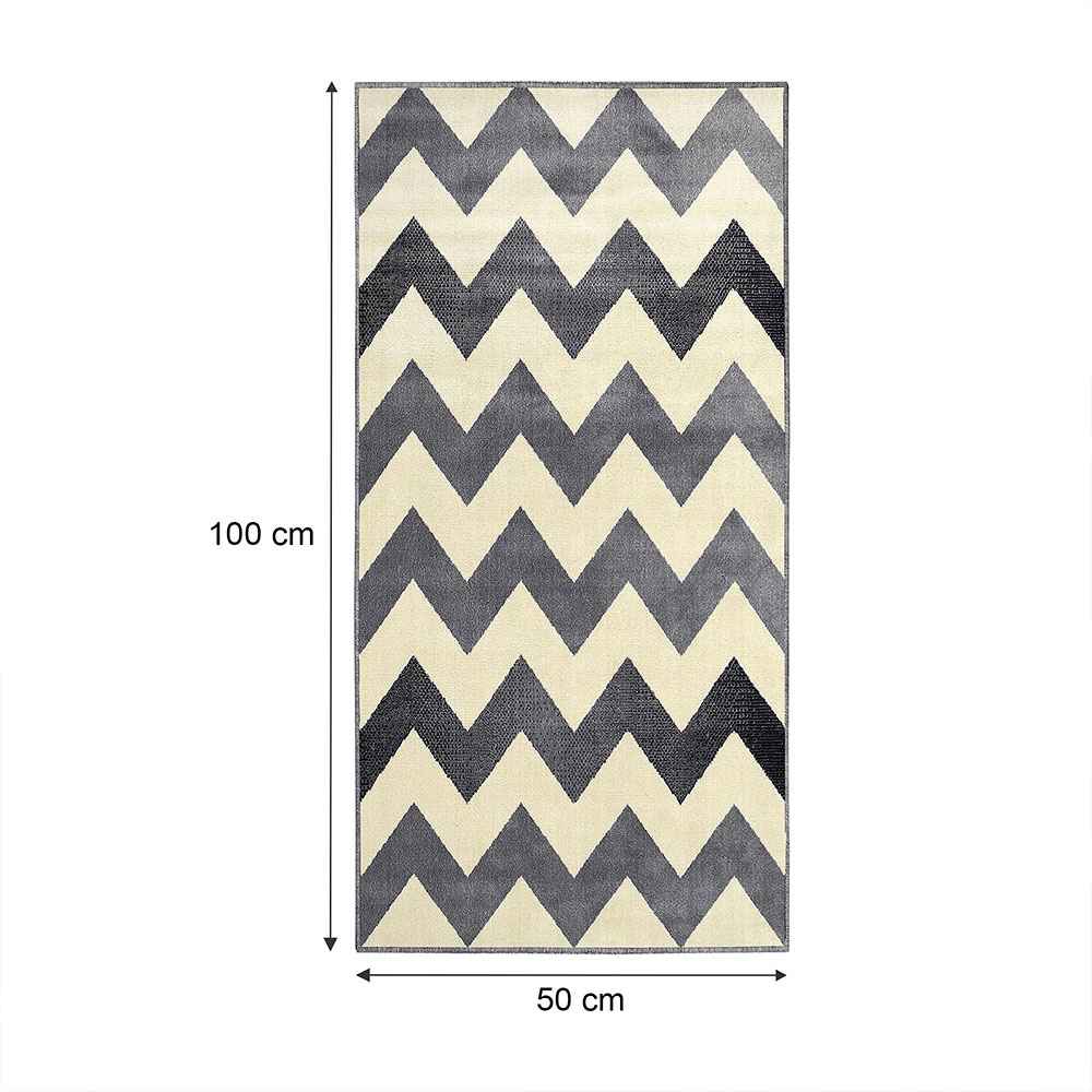 Alfombra Maryland 50 cm x 100 cm de Habitación Gris Claro con Lineas - Tapetes y Alfombras | Bylmo