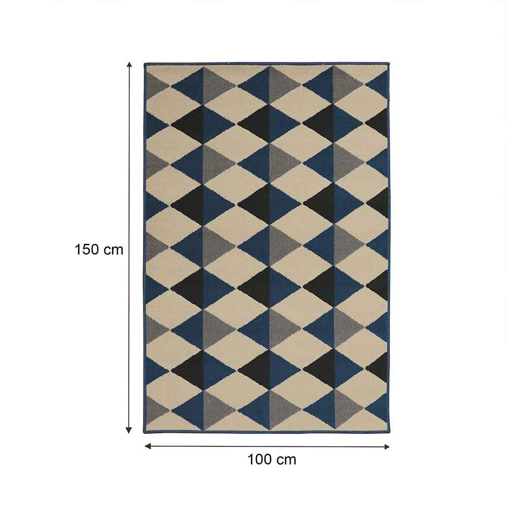 Alfombra Oregon 100 cm x 150 cm de Hogar Beige con Rombos - Tapetes y Alfombras | Bylmo
