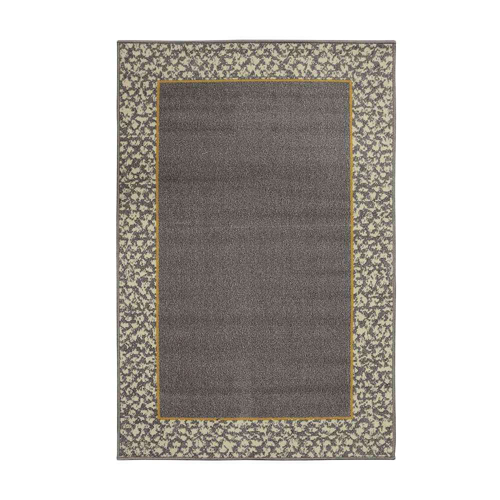 Alfombra Oregon 150 cm x 200 cm de Habitación Gris Grafito con Rectángulos - Tapetes y Alfombras | Bylmo