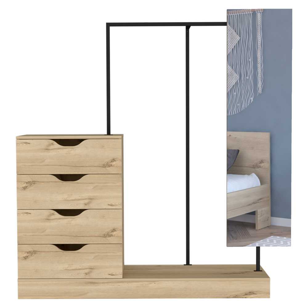 Closet Open Dreams Duna 145 cm con Espejo y Cuatro Cajones - Closets | Bylmo