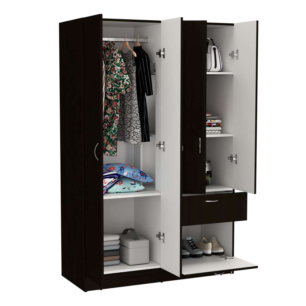 Closet Vaupes Wengue 108.9x170.8cm con 2 Cajones con 2 Entrepaños - Closets | Bylmo