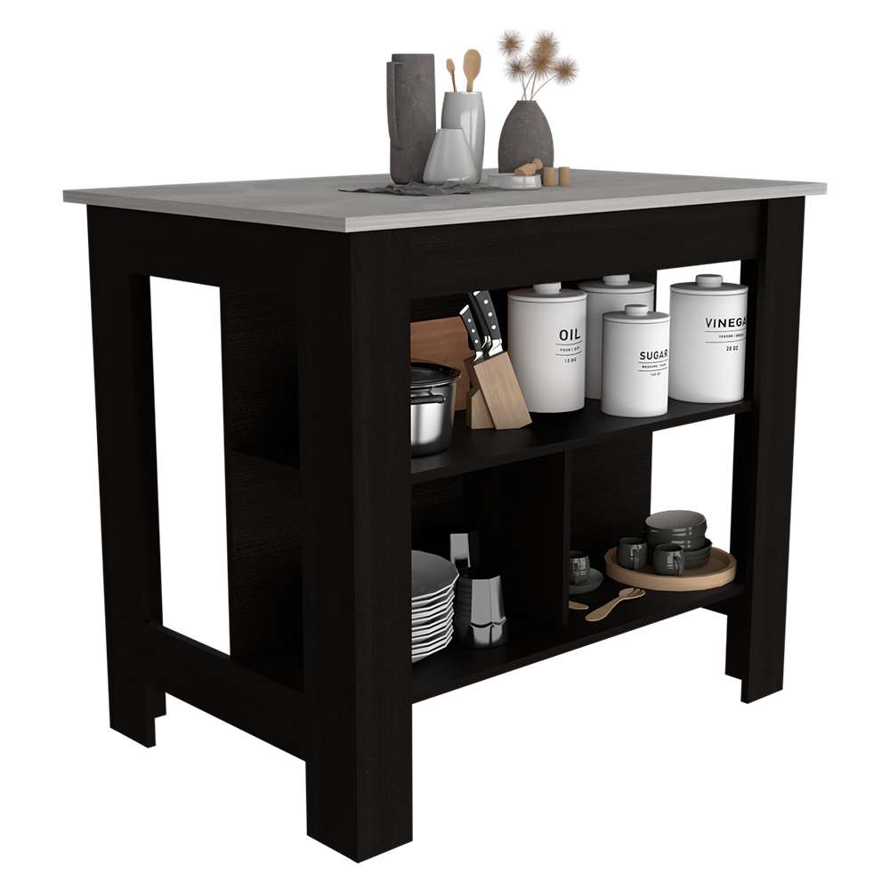 Mueble Cala Wengue 103x90cm con Dos Entrepaños y Tres Compartimientos - Muebles Organizadores | Bylmo
