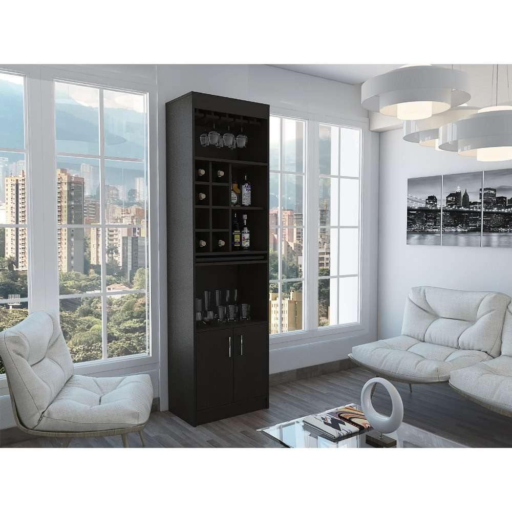 Bar Syrah Wengue 51x180cm con Un Cajón y sin Portabotellas - Bares | Bylmo