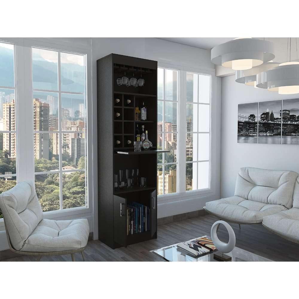 Bar Syrah Wengue 51x180cm con Un Cajón y sin Portabotellas - Bares | Bylmo