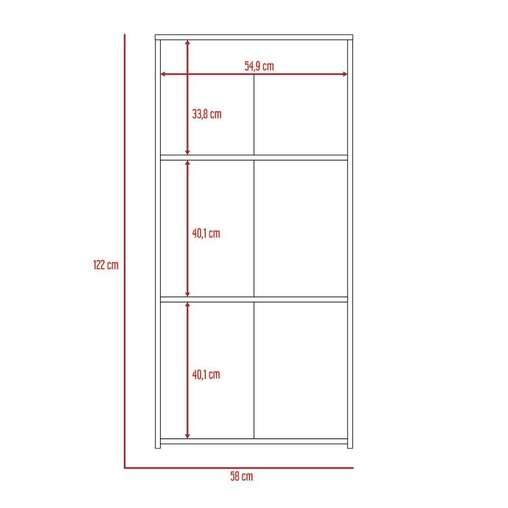 Biblioteca Kalo Duna 56x143cm con Tres Compartimientos - Bibliotecas | Bylmo