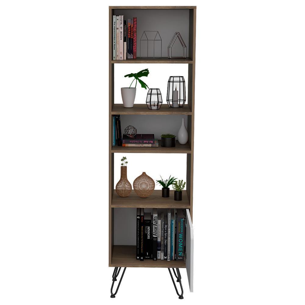 Biblioteca Stamford Cafe Expreso 48 cm con Puerta y Entrepaños - Bibliotecas | Bylmo