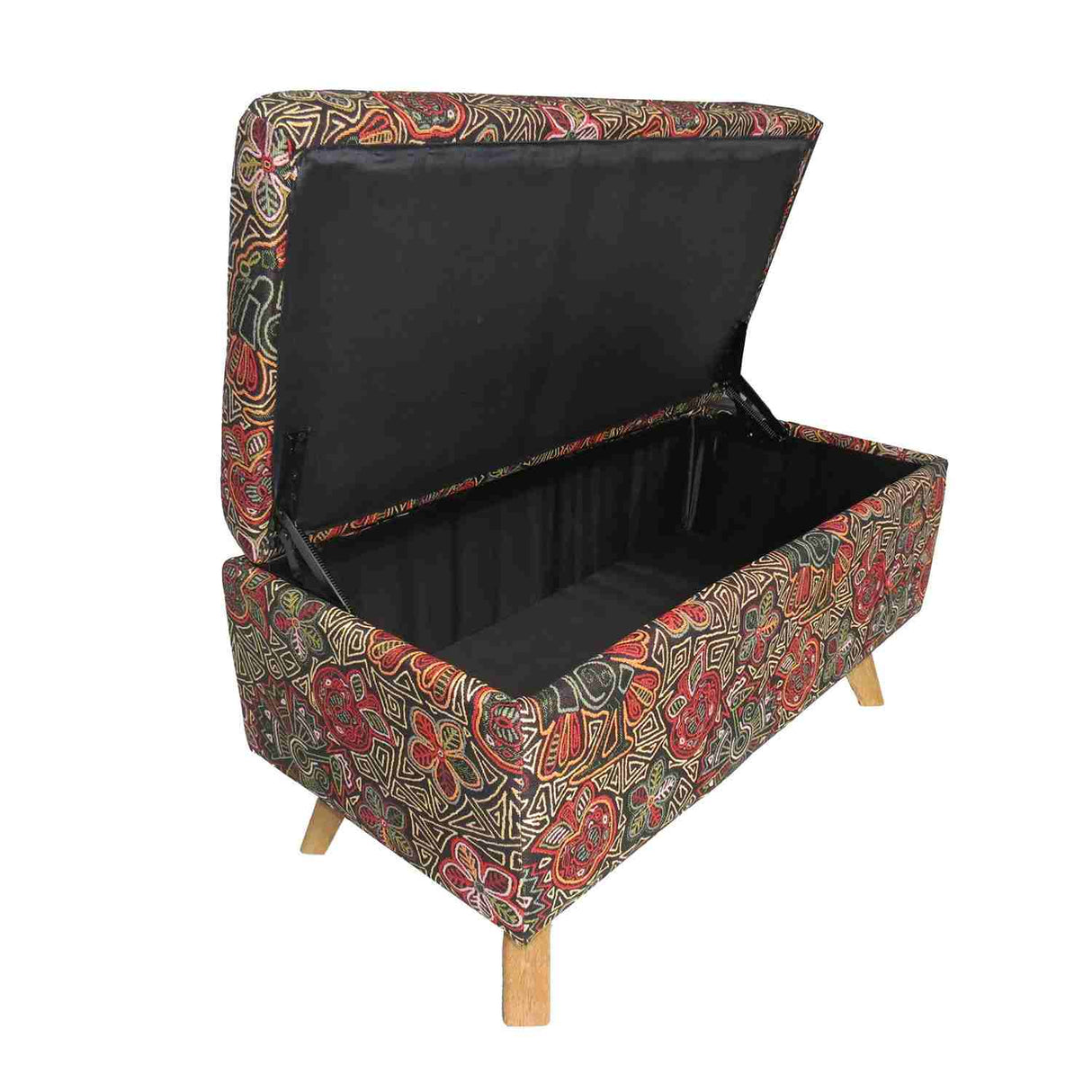 Banqueta Nugo Multicolor Rojo 80 cm con Baúl - Sofas y Poltronas | Bylmo
