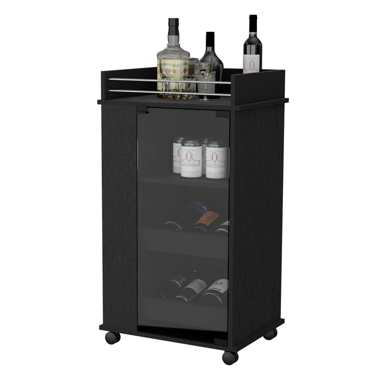Bar Baltimore Wengue 55x99cm sin Cajones y sin Portabotellas - Bares | Bylmo