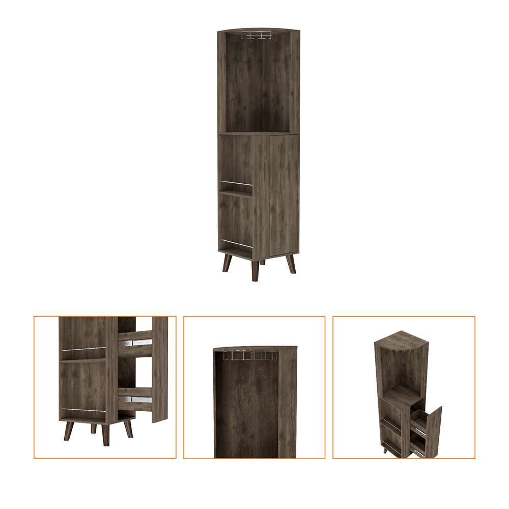 Bar Esquinero Cincinatti Bellota 45 cm con Cajón Lateral - Bares | Bylmo