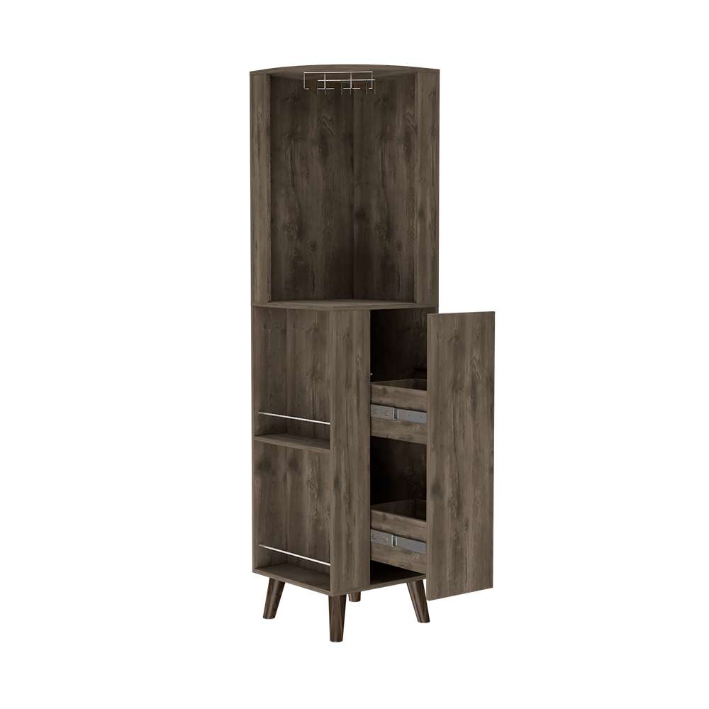 Bar Esquinero Cincinatti Bellota 45 cm con Cajón Lateral - Bares | Bylmo