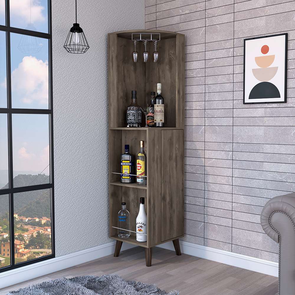 Bar Esquinero Cincinatti Bellota 45 cm con Cajón Lateral - Bares | Bylmo