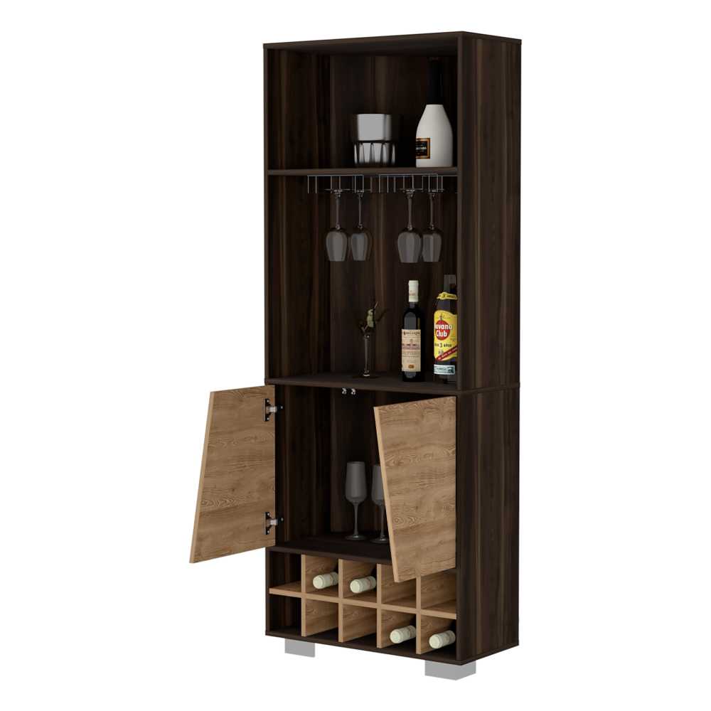 Bar Fraktal Habano y Miel 68 cm con Dos Puertas - Bares | Bylmo