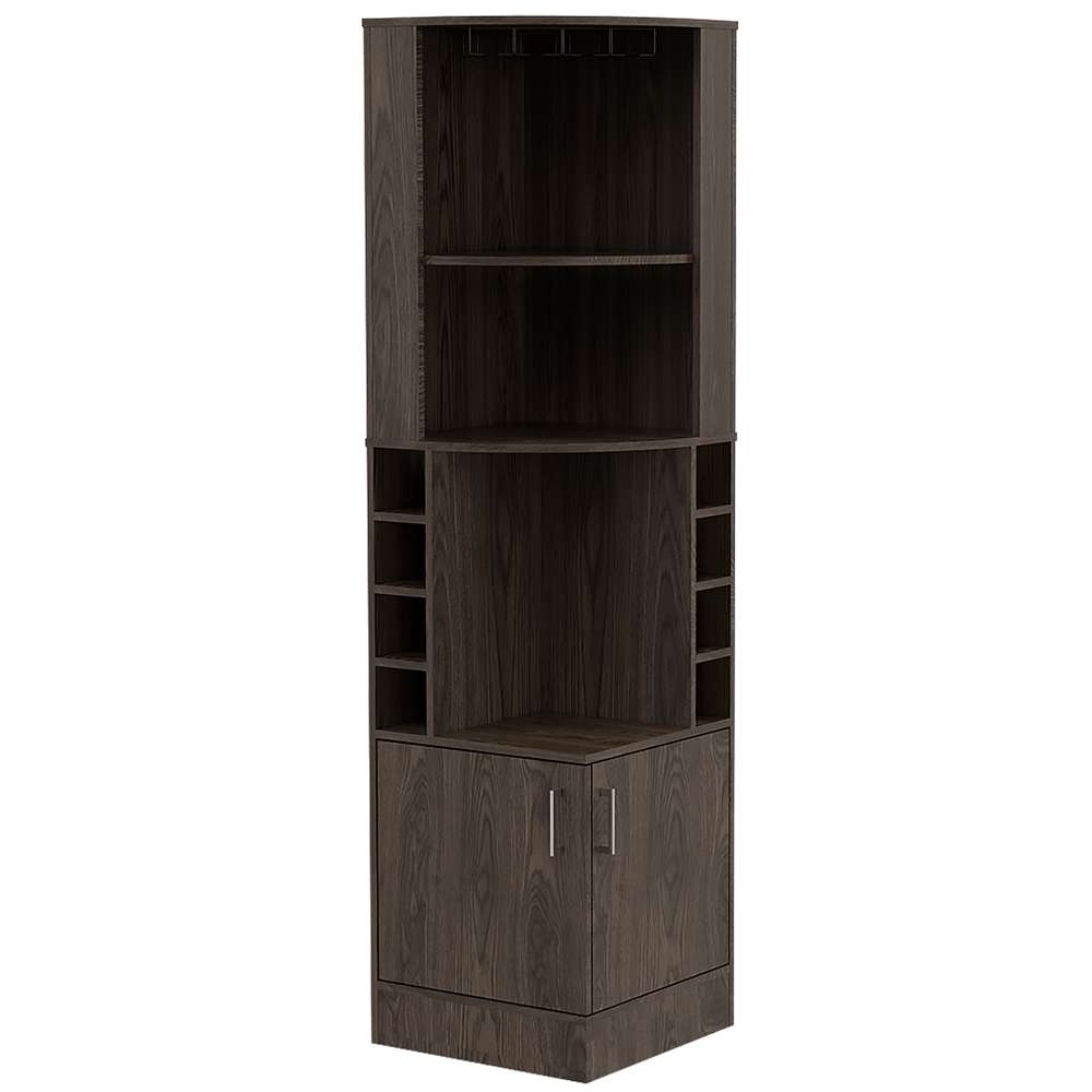 Bar Esquinero Esquinero Syrah Plus Coñac 46.9x180.6cm con Un Cajón y con Ocho Portabotellas - Bares | Bylmo