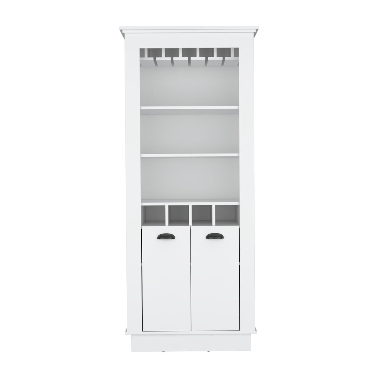 Bar Lafayette Blanco 75x177cm con Un Cajón y con Cuatro Portabotellas - Bares | Bylmo