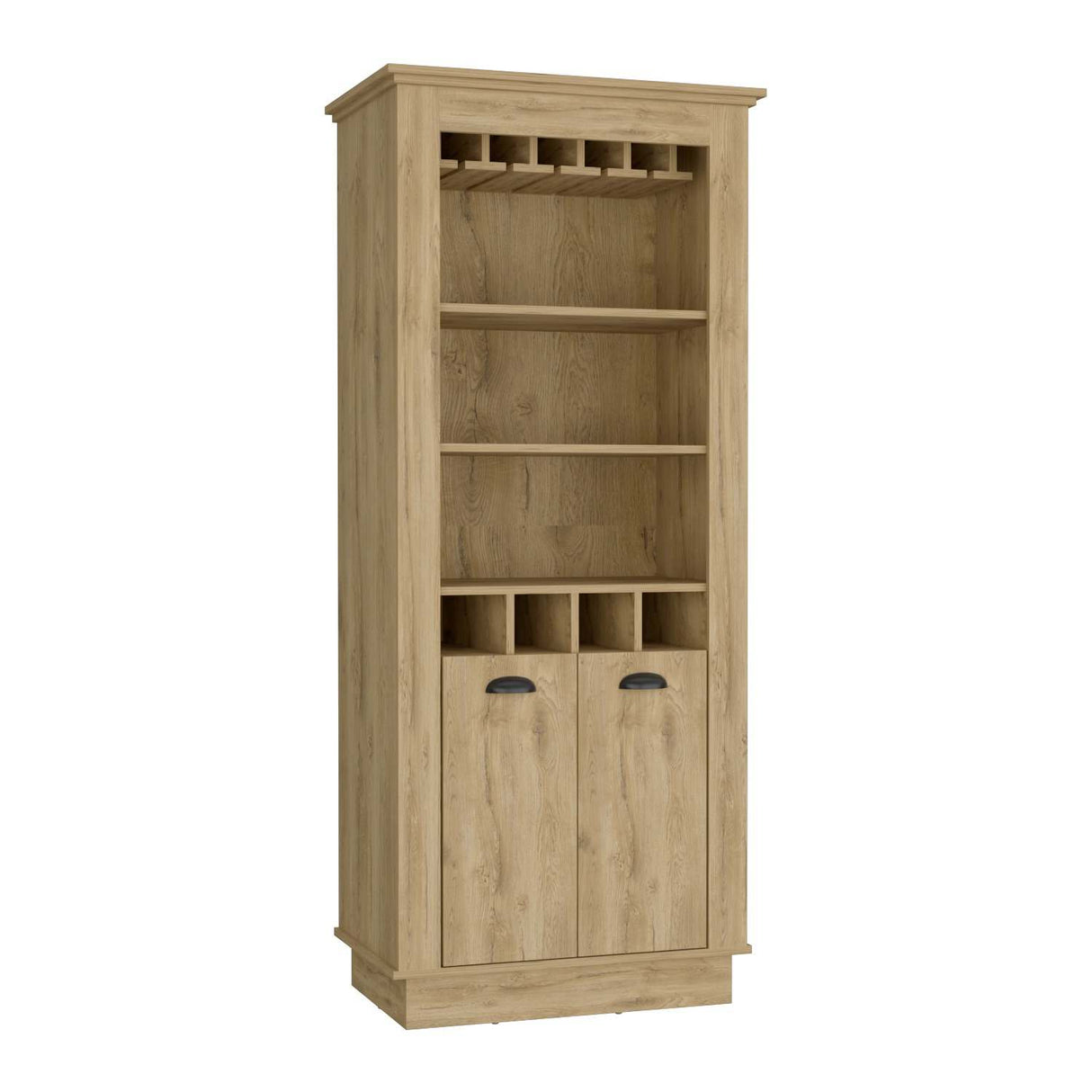 Bar Lafayette Macadamia 75x177cm con Un Cajón y con Cuatro Portabotellas - Bares | Bylmo