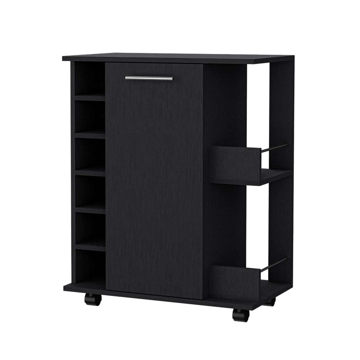 Bar Lothian Wengue 66x82cm con Un Cajón y con Seis Portabotellas - Bares | Bylmo