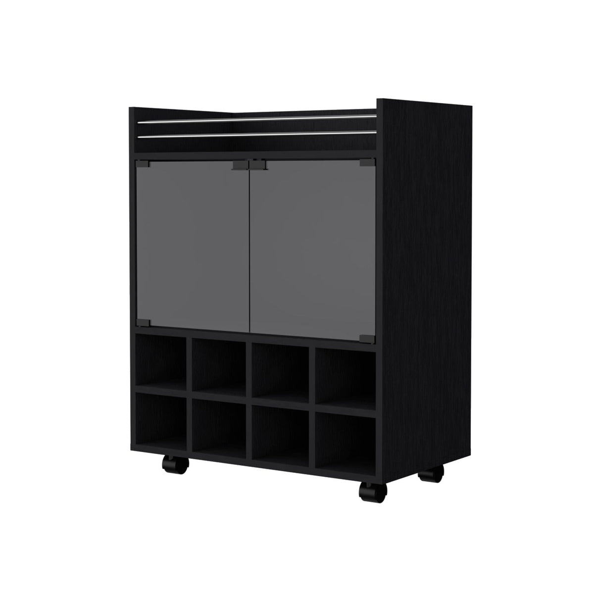 Bar San Andres Wengue 66x82cm con Un Cajón y con Ocho Portabotellas - Bares | Bylmo