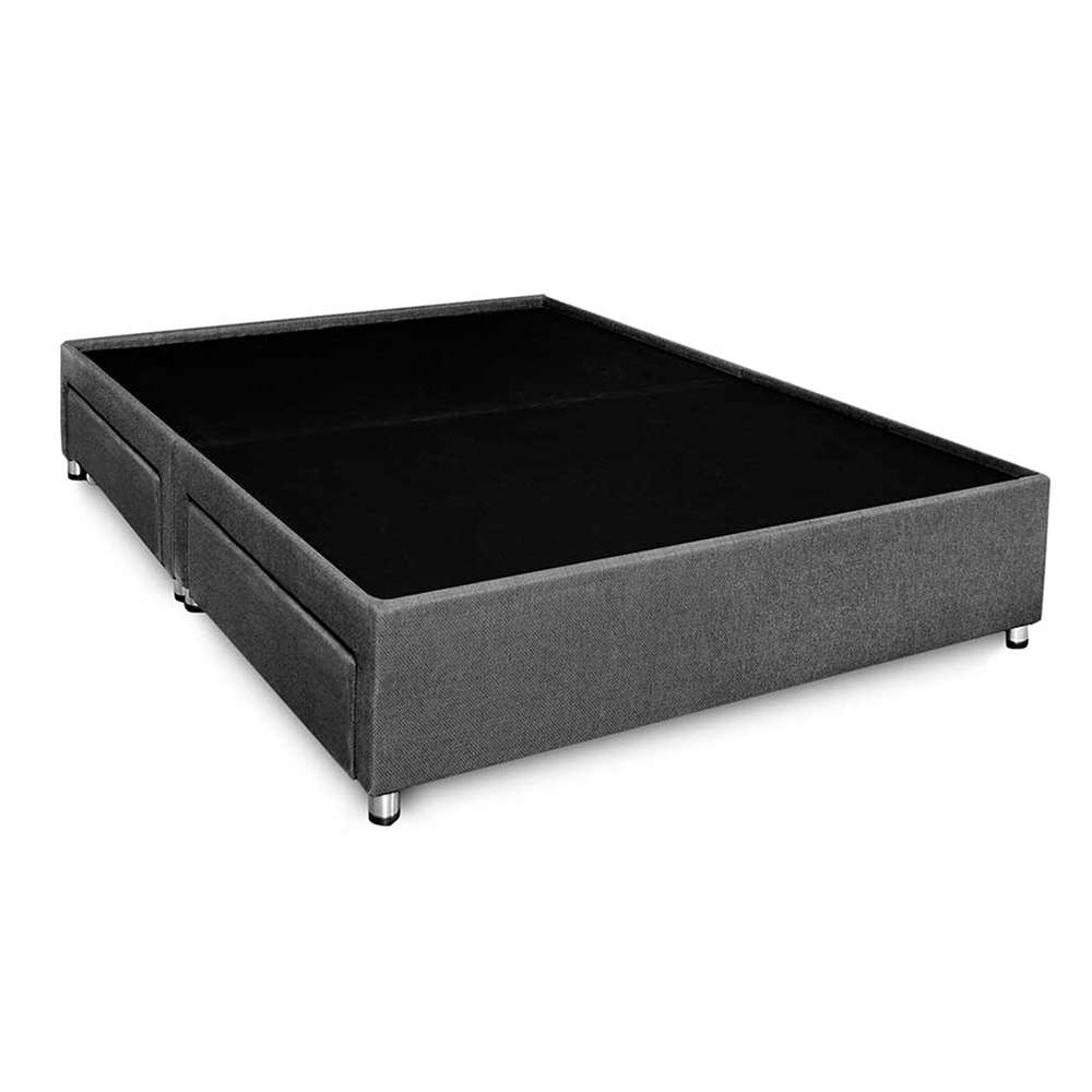 Base Cama Farnesina Doble 140 cm Gris con Cajones - Camas y Cabeceros | Bylmo