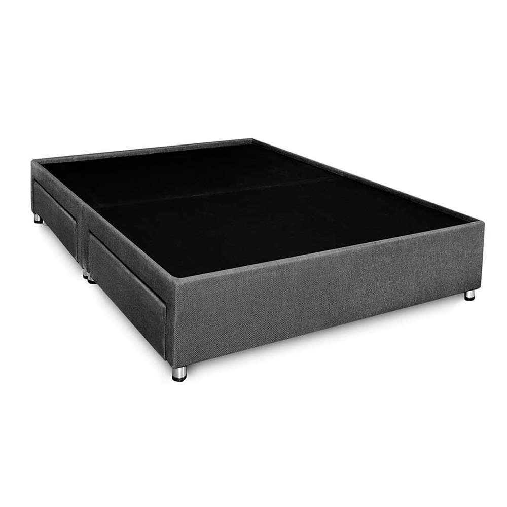 Base Cama Ottavia Semidoble 120 cm Gris con Cajones - Camas y Cabeceros | Bylmo