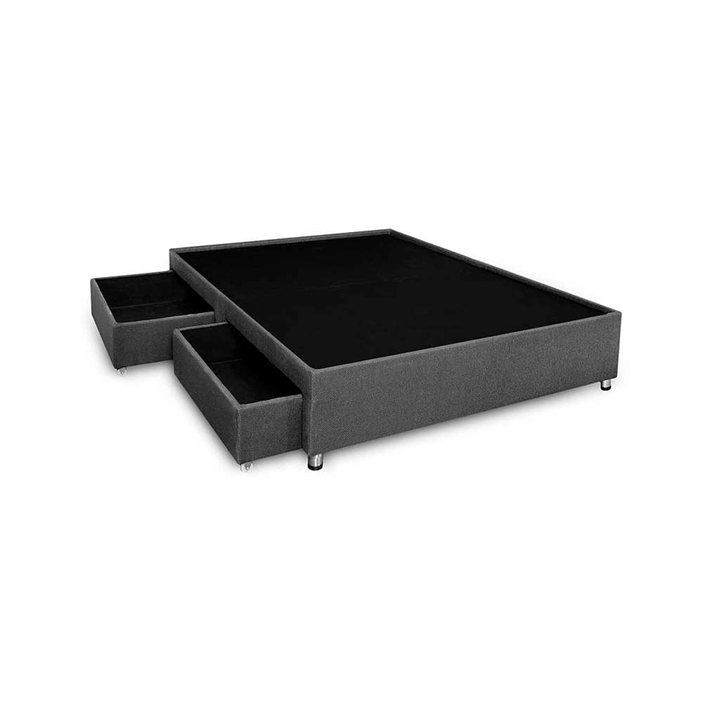 Base Cama Ottavia Semidoble 120 cm Gris con Cajones - Camas y Cabeceros | Bylmo