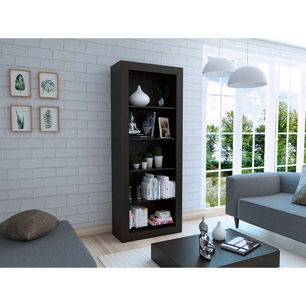Biblioteca Andina Wengue 70 cm con Entrepaños - Bibliotecas | Bylmo