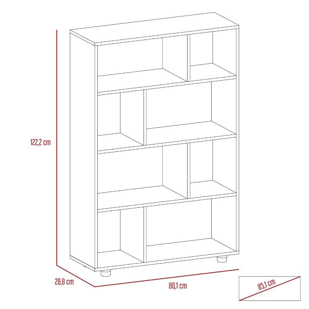 Biblioteca Indira Rovere 80.1x122.2cm con Ocho Compartimientos - Bibliotecas | Bylmo