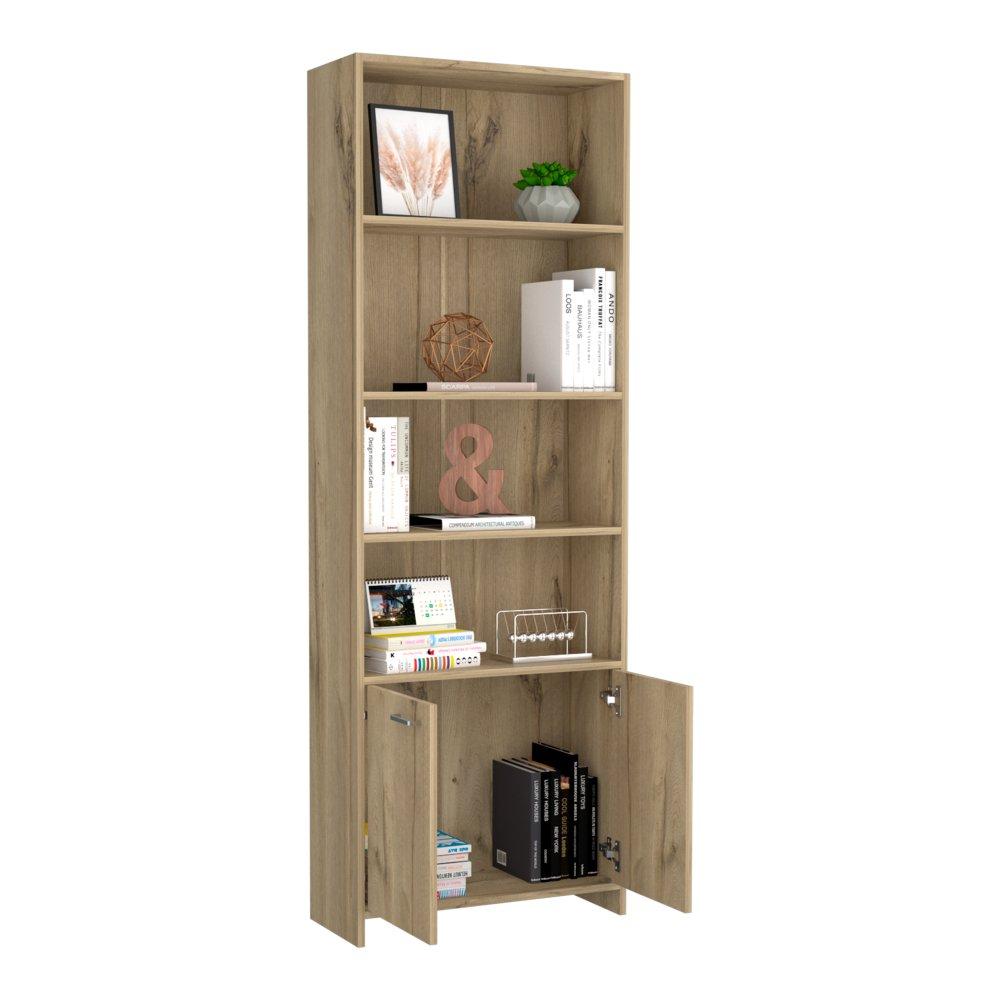 Biblioteca Lisa Duna 63x180cm con Cuatro Compartimientos y con Un Cajón - Bibliotecas | Bylmo