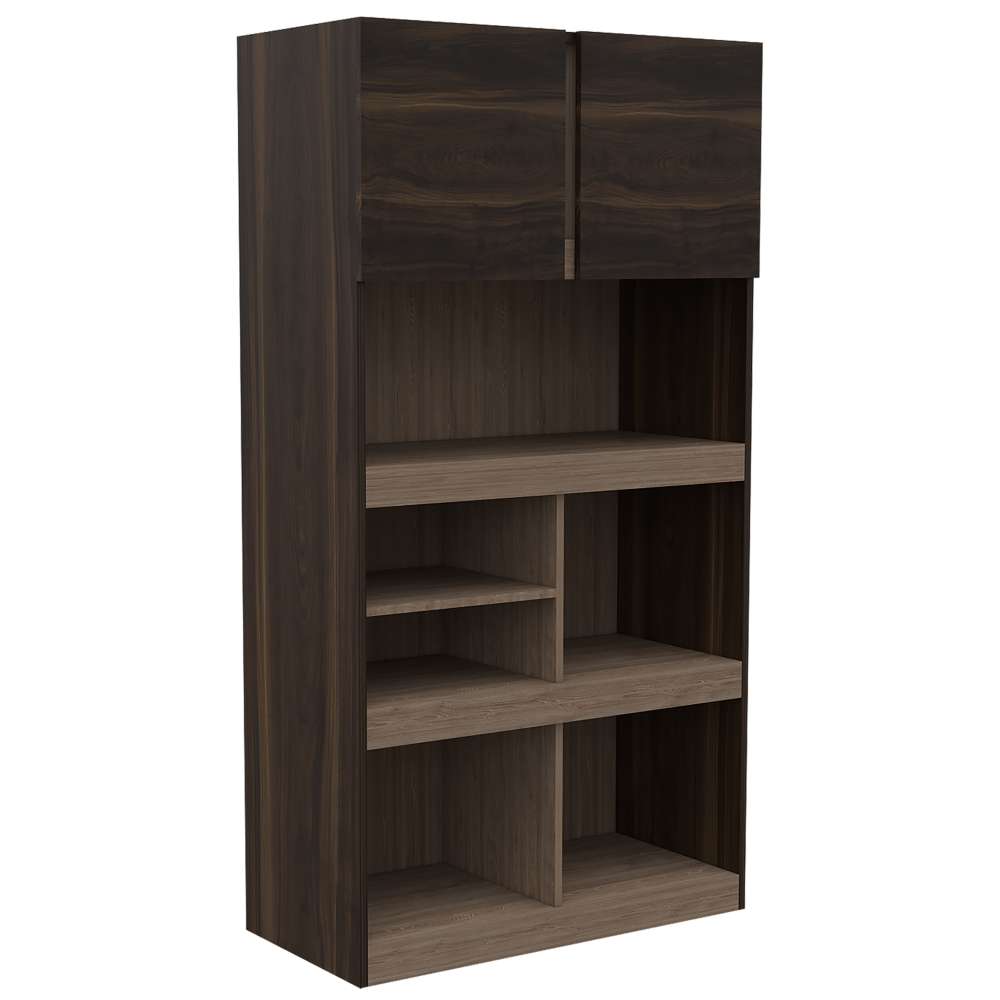 Biblioteca Ofice Habano 80.1x151.9cm con Seis Compartimientos y con Un Cajón - Bibliotecas | Bylmo
