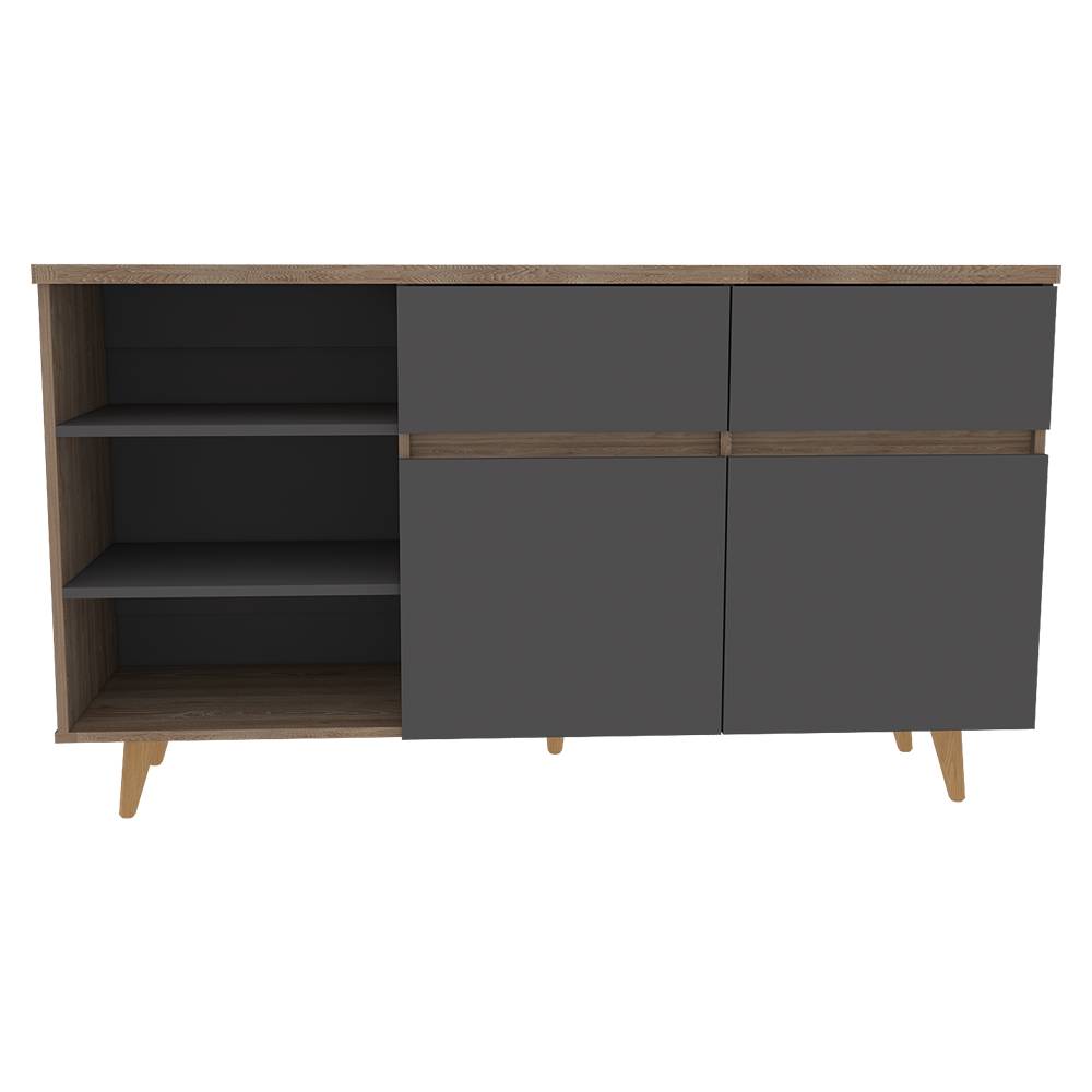Bifé Salem MIel 140.1x78.4cm con Dos Cajones y con Siete Compartimientos - Bifes | Bylmo