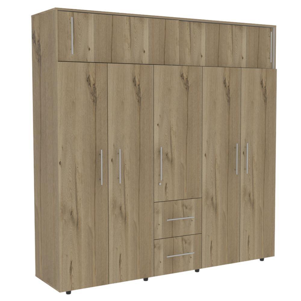Closet Bigaf Duna 200 cm con Siete Puertas y Tres Cajones - Closets | Bylmo