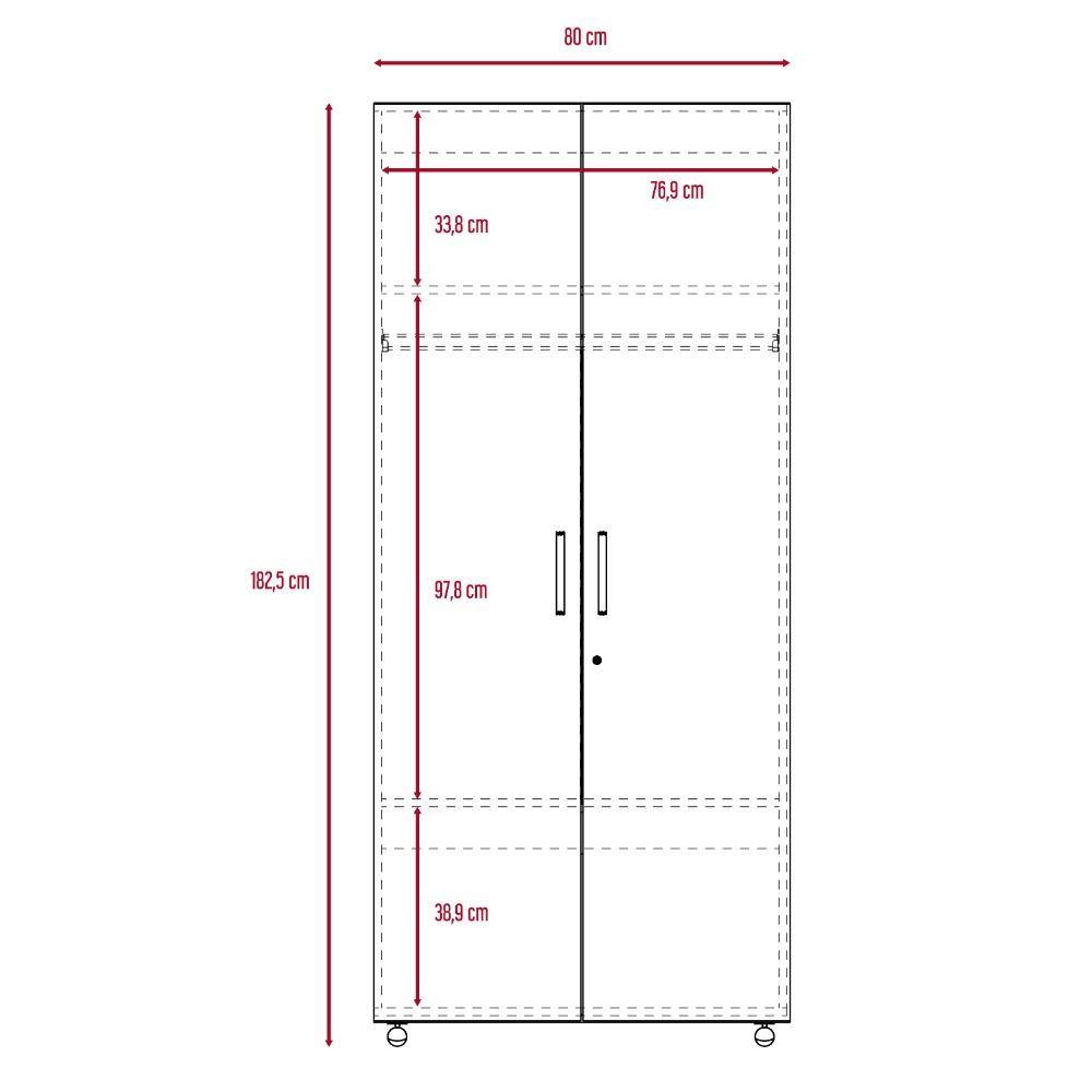 Closet Dalí Habano 80 cm con Dos Puertas - Closets | Bylmo