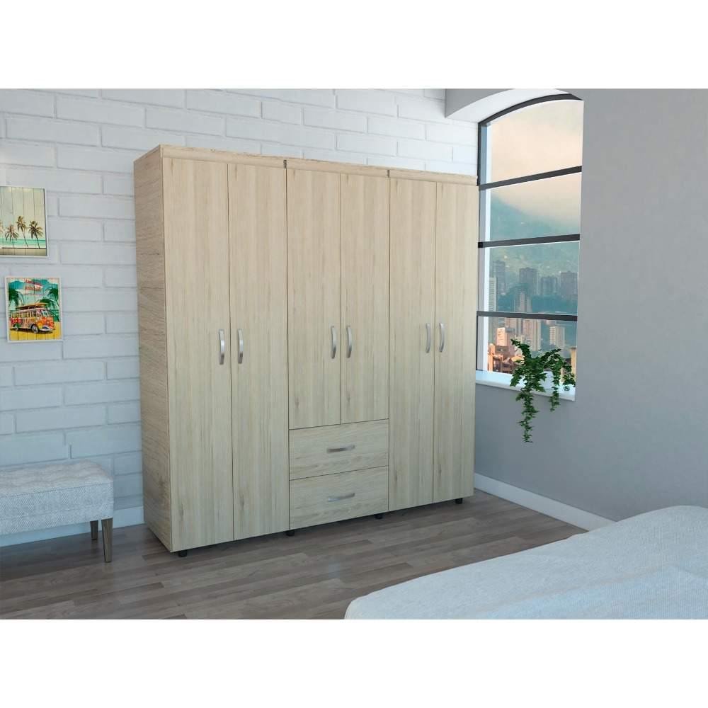Closet Bariloche Rovere 170x180cm con 2 Cajones con 4 Entrepaños - Closets | Bylmo