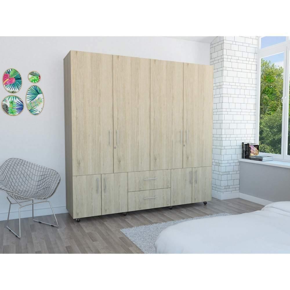 Closet Cantelmo Rovere 200x200cm con 4 Cajones con 8 Entrepaños - Closets | Bylmo