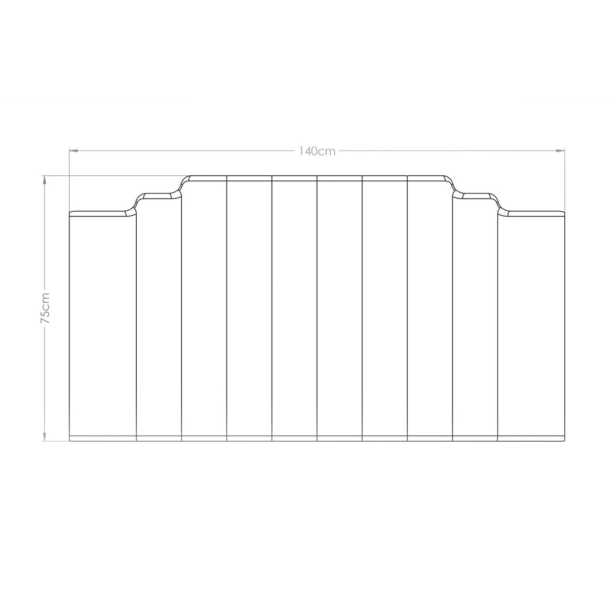 Cabecero Berlín Doble 140 cm Verde Flotante - Camas y Cabeceros | Bylmo